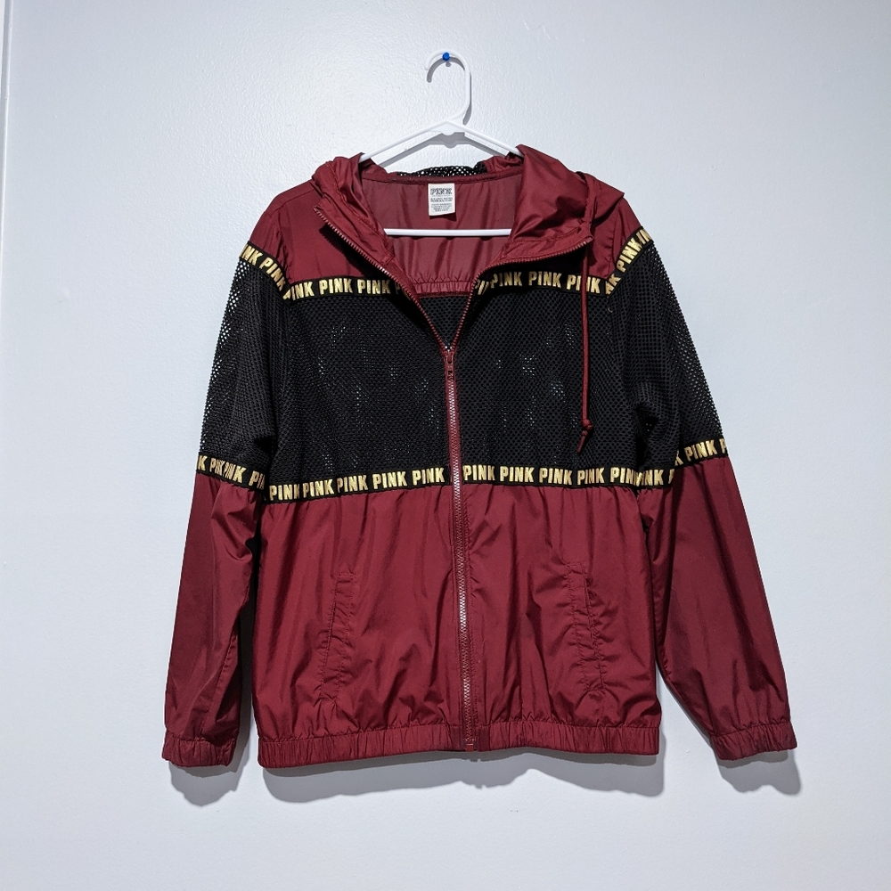 PINK Victoria's Secret Maroon Athletic Jacket